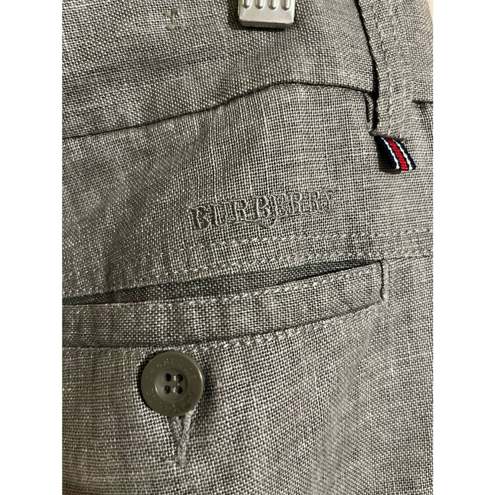 Iconic Burberry flat front trouser pants Sz 34! Mint Condition - Picture 2 of 7